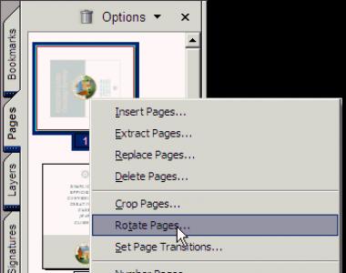 पीडीएफ फाइल में पेज को कैसे घुमाएं?