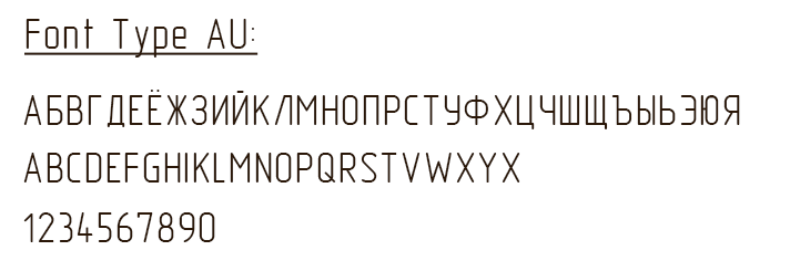 21e Font Type AU22