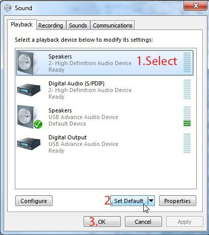 Выходное аудиоустройство не установлено в Windows 7 и 10